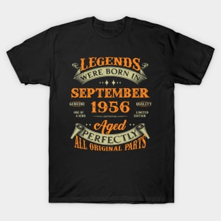 67th Birthday Gift Legends Born In September 1956 67 Years Old T-Shirt